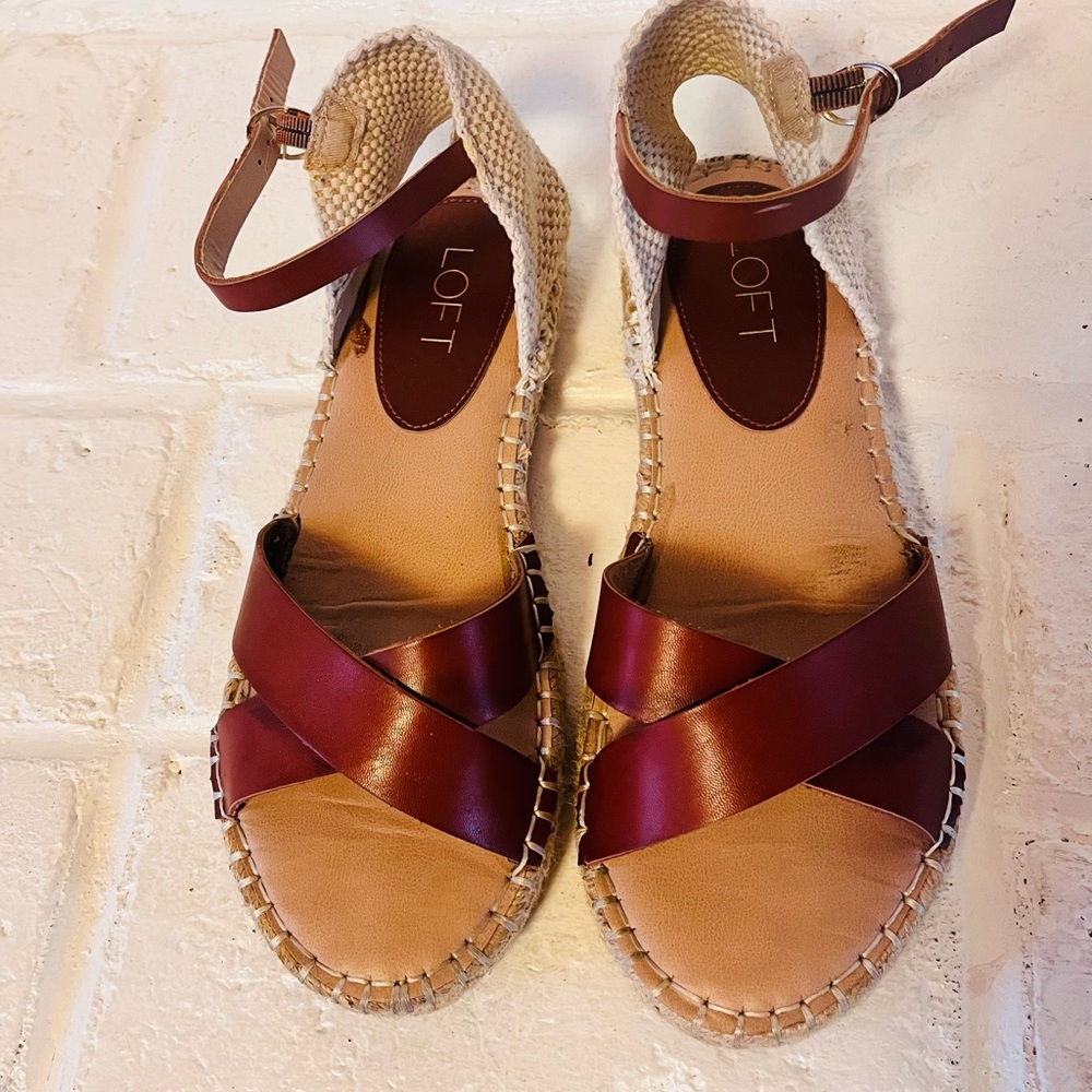 LOFT- Criss Cross Espadrille Sandals - Picture 4 of 6